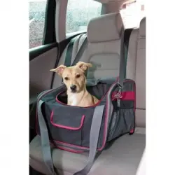 Bolsillo De Asiento De Coche Kerbl Axion Para Perro - 41x34x30cm - Negro Y Rojo