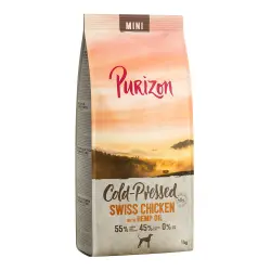 Purizon Cold Pressed Mini pollo suizo con aceite de cáñamo - 1 kg