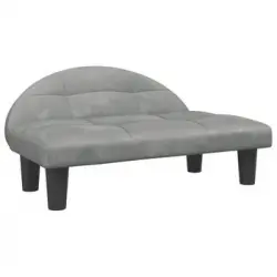 Cama Para Perros De Terciopelo Gris Claro 70x52x30 Cm Vidaxl