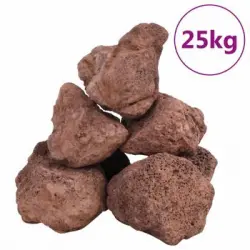 Rocas Volcánicas Rojas 25 Kg 10-30 Cm Vidaxl