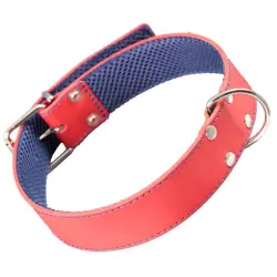 Arppe Collar de Cuero Rojo para perros