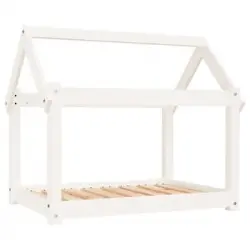 Cama Para Perros Madera Maciza De Pino Blanco 81x60x70 Cm Vidaxl