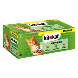 Kitekat en sobres 48 x 100 g - Pack Ahorro - Pícnic campestre en salsa