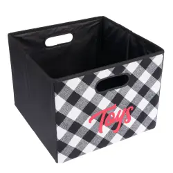 Caja a cuadros TIAKI para guardar juguetes - 33 x 32 x 25 cm (L x An x Al)