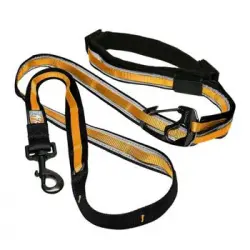 Correa Para Perros Reflectante 6 En 1 Quantum Negro Y Naranja Kurgo