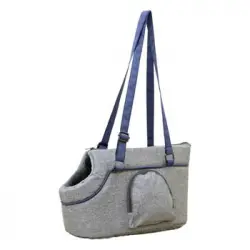 Bolso Transportín Para Mascotas Marie Gris Y Azul 40x20x21 Cm Kerbl