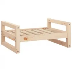 Cama Para Perros Madera Maciza De Pino 65,5x50,5x28 Cm Vidaxl