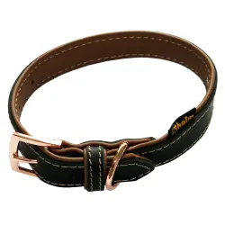 Collar Rosé para perros negro/marrón - Talla 55: 39 - 49 cm perímetro cuello, An 25 mm