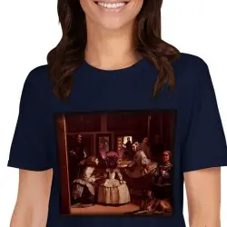 Mascochula camiseta mujer las meninas personalizadas con tu mascota azul marino