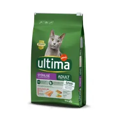 Ultima Esterilizado Adult con salmón para gatos - 10 kg