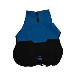 IMPERMEABLE PARA PERRO BENETTON AZUL Y NEGRO TALLA 45 cm