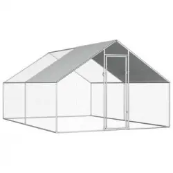 Jaula Gallinero De Exterior De Acero Galvanizado 2,75x4x1,92 M Vidaxl