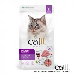 Pienso para Gatos INDOOR/ESTERILIZADO Catit Recipes -Receta de Aves, 400 g