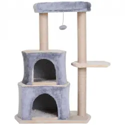 Pawhut árbol rascador grande con plataforma gris para gatos