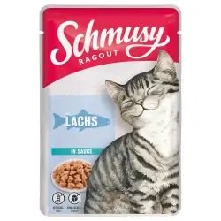 Schmusy Ragout en salsa 12 x 100 g - Salmón