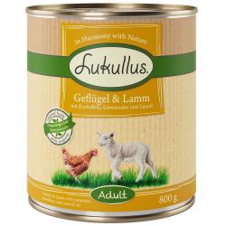 Lukullus con ave y cordero sin cereales - 6 x 800 g