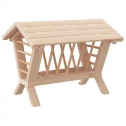 Comedero De Heno Para Conejos Madera Maciza Abeto 44x33x33 Cm Vidaxl