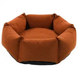 Cama Perros Con Cremallera Ziva Hexagonal Terracota 60x20 Cm Flamingo