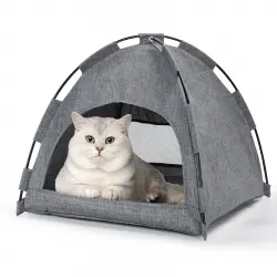 Nobleza Cama para Gatos y Perros, Cueva Mediana Lavable con Cojín Extraíble, Casa para Mascotas, Ideal para Uso en Exteriores e Interiores