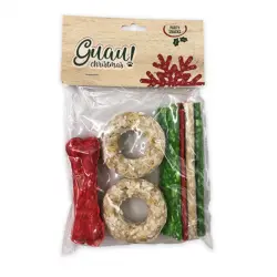 Guau Christmas Bocaditos de Cuero para perros