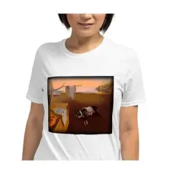 Mascochula camiseta mujer mola dalí personalizada con tu mascota blanco