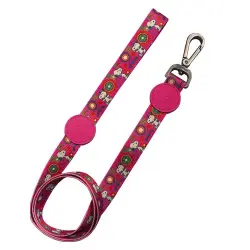 Correa de poliéster para perros Zooz Pets Pink Flower