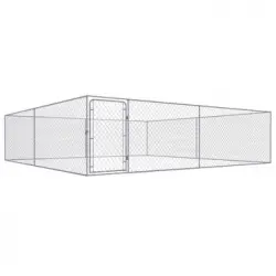 Perrera De Exterior De Acero Galvanizado 4x4x1 M Vidaxl