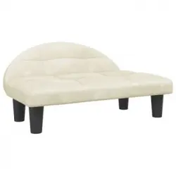 Cama Para Perros De Terciopelo Crema 70x52x30 Cm Vidaxl