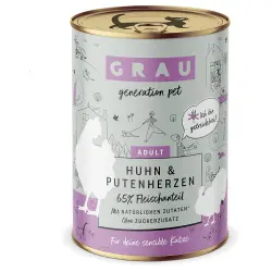 Grau Gourmet sin cereales 6 x 400 g - Pollo y corazones de pavo