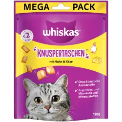 Whiskas Temptations snacks crujientes - Pollo y queso (180 g)