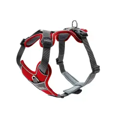 Arnés HUNTER Divo rojo y gris para perros - T/L-XL: 79-107 cm perímetro de pecho