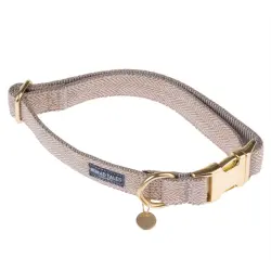 Collar Nomad Tales Calma arena para perros - S: 30 - 46 cm contorno de cuello, 15 mm de ancho