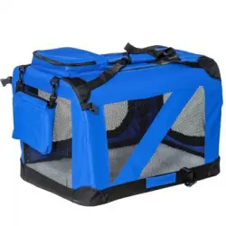 Bolsa De Transporte Mascotas De Pvc Acero 60x42x42 Cm - Pawhut. Azul