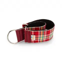 Collar Pamppy Galgo Speedy Tartán Rojo para perros