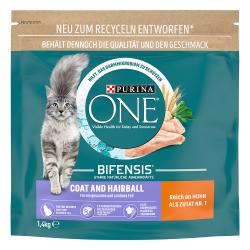 Purina ONE Pelaje y bolas de pelo pienso para gatos - 1,4 kg