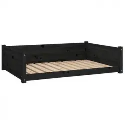 Cama Para Perros Madera Maciza De Pino Negro 105,5x75,5x28 Cm Vidaxl