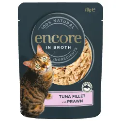 Encore en bolsitas 16 x 70 g comida húmeda para gatos - Atún y gambas