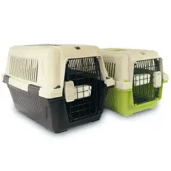 Transportin para perros IBÁÑEZ DELUXE I IATA medidas 56x35x35 cm incluye bebedero / comedero