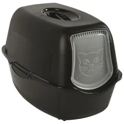 Arenero cubierto Rotho MyPet Eco BAILEY para gatos - negro