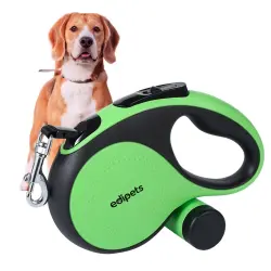 Edipets correa extensible ajustable verde para perros