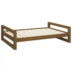 Cama Para Perros Madera De Pino Marrón Miel 105,5x75,5x28 Cm Vidaxl