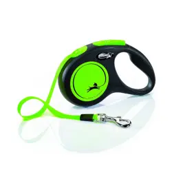 Flexi New Neon Correa Extensible verde para perros