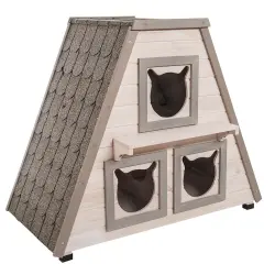 Casita para gatos Madeira -  90 x 50 x 75 cm (LxAnxAl)