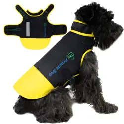 CHALECO DE PROTECCIÓN ANTI MORDIDA PARA PERROS AMARILLO TALLA M