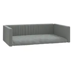 Vidaxl cama de maletero gris claro para perros