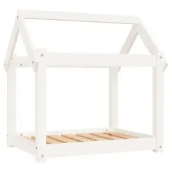 Cama Para Perros Madera Maciza De Pino Blanco 71x55x70 Cm Vidaxl