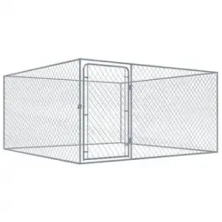 Perrera De Exterior De Acero Galvanizado 2x2x1 M Vidaxl