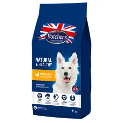 Butcher's Natural & Healthy con pollo pienso para perros - 15 kg