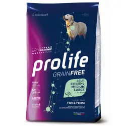 Prolife Grain Free Adulto Sensible Mediano/Grande Pescado y Patatas - 10 kg