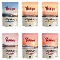 Purizon Organic 6 x 85 g - Pack mixto (2 x pollo, 2 x ternera, 1 x salmón, 1 x pato)